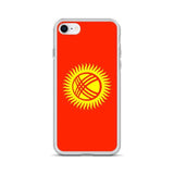 Coque iphone drapeau kirghizistan souple antichoc transparente