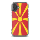 Coque iphone drapeau macédoine du nord souple antichoc