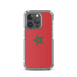 Coque iphone drapeau maroc souple antichoc transparente