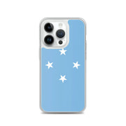 Coque iphone drapeau micronésie souple antichoc transparente