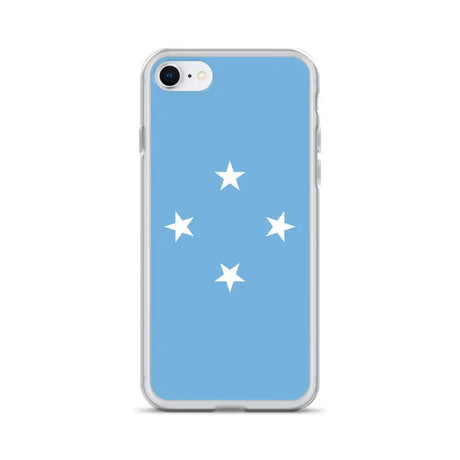 Coque iphone drapeau micronésie souple antichoc transparente