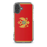 Coque iphone drapeau monténégro souple antichoc transparente