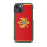 Coque iphone drapeau monténégro souple antichoc transparente