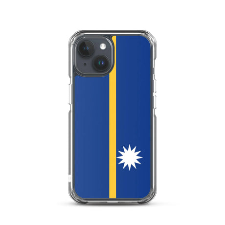 Coque iphone drapeau nauru souple antichoc transparente
