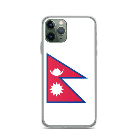 Coque iphone drapeau népal souple antichoc transparente