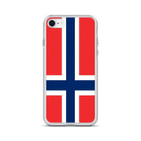Coque iphone drapeau norvège souple antichoc transparente