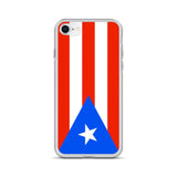 Coque iphone drapeau porto rico souple antichoc transparente