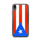 Coque iphone drapeau porto rico souple antichoc transparente