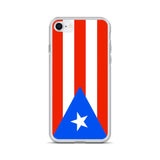 Coque iphone drapeau porto rico souple antichoc transparente