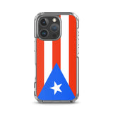 Coque iphone drapeau porto rico souple antichoc transparente