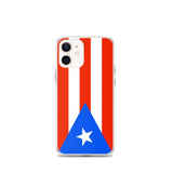Coque iphone drapeau porto rico souple antichoc transparente