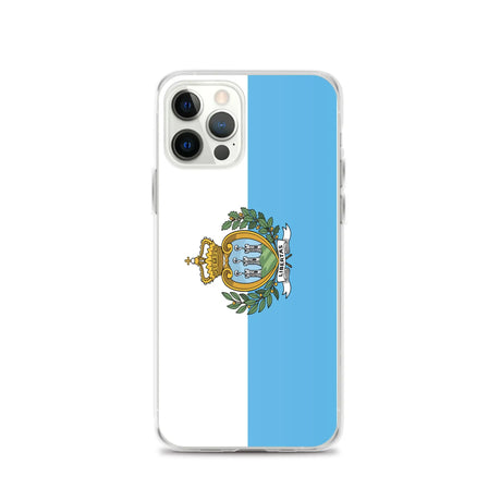 Coque iphone drapeau saint-marin souple antichoc transparente