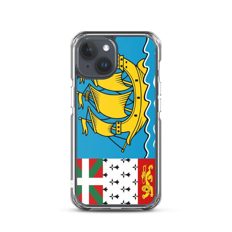 Coque iphone drapeau saint-pierre-et-miquelon souple antichoc