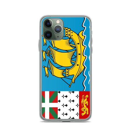 Coque iphone drapeau saint-pierre-et-miquelon souple antichoc