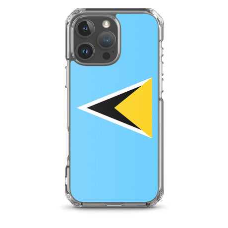 Coque iphone drapeau sainte-lucie souple antichoc transparente