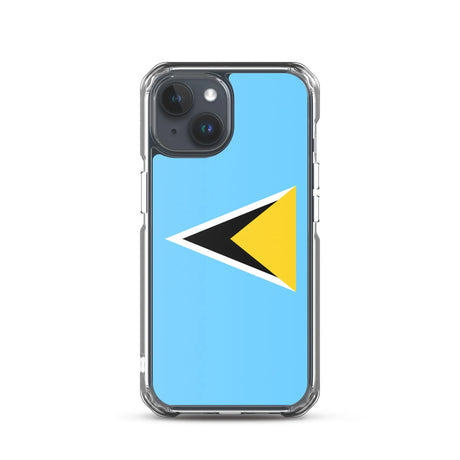 Coque iphone drapeau sainte-lucie souple antichoc transparente