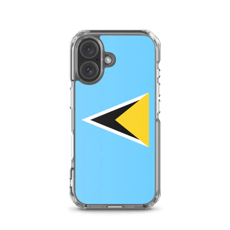 Coque iphone drapeau sainte-lucie souple antichoc transparente