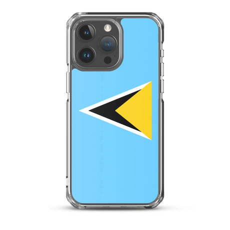Coque iphone drapeau sainte-lucie souple antichoc transparente