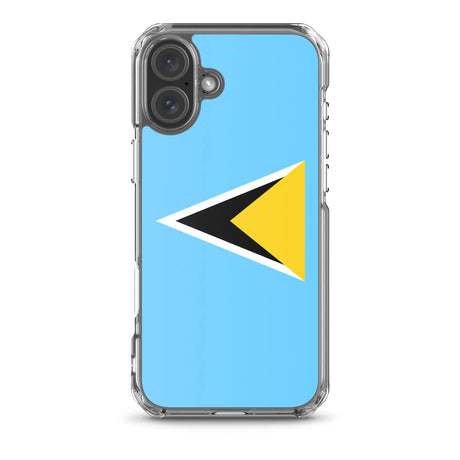 Coque iphone drapeau sainte-lucie souple antichoc transparente