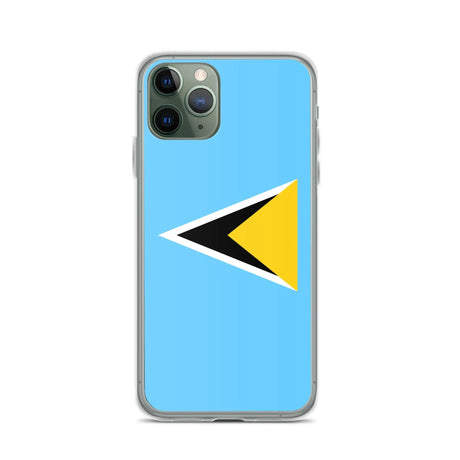 Coque iphone drapeau sainte-lucie souple antichoc transparente