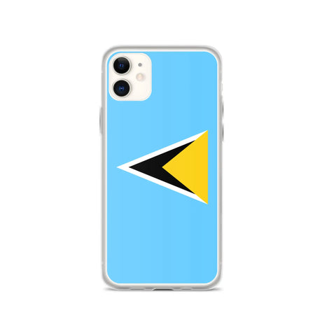 Coque iphone drapeau sainte-lucie souple antichoc transparente