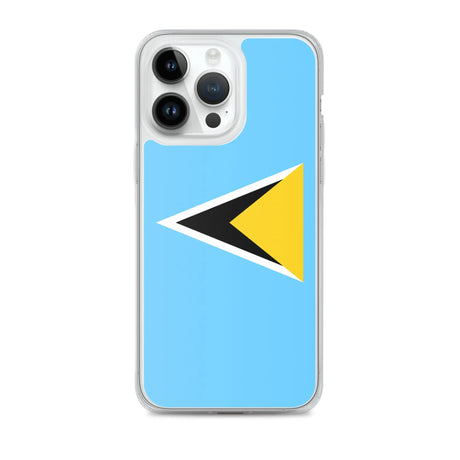 Coque iphone drapeau sainte-lucie souple antichoc transparente