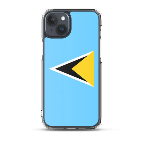 Coque iphone drapeau sainte-lucie souple antichoc transparente