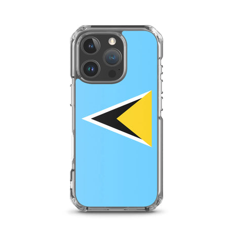 Coque iphone drapeau sainte-lucie souple antichoc transparente