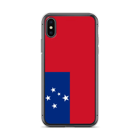 Coque iphone drapeau samoa souple antichoc transparente