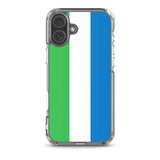 Coque iphone drapeau sierra leone souple antichoc transparente
