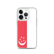Coque iphone drapeau singapour souple antichoc transparente
