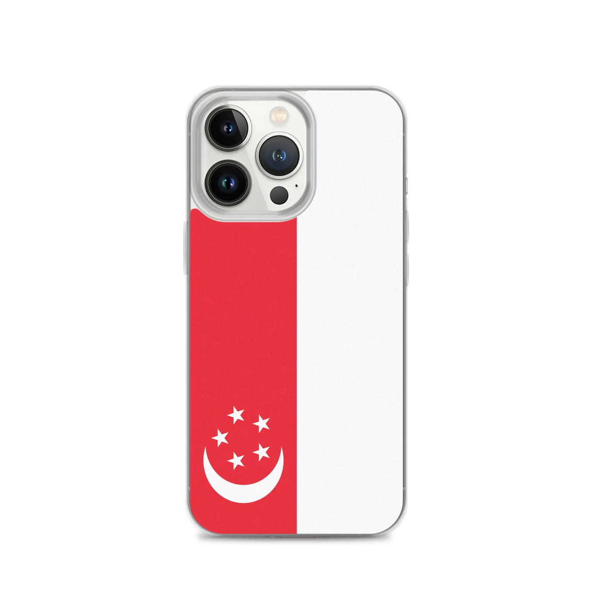 Coque iphone drapeau singapour souple antichoc transparente