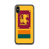 Coque iphone drapeau sri lanka souple antichoc transparente
