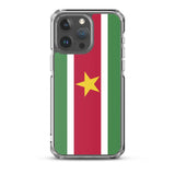 Coque iphone drapeau suriname souple antichoc transparente