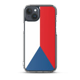Coque iphone drapeau tchéquie souple antichoc transparente