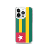 Coque iphone drapeau togo souple antichoc transparente