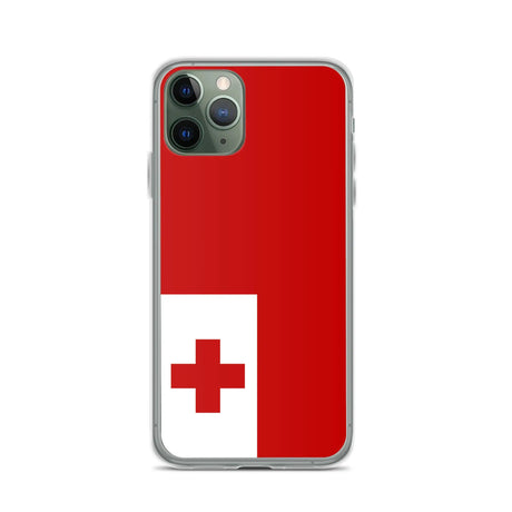 Coque iphone drapeau tonga souple antichoc transparente