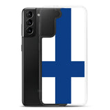 Coque téléphone drapeau de la finlande - pixelforma