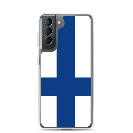 Coque téléphone drapeau de la finlande - pixelforma