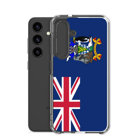 Coque téléphone drapeau de la géorgie du sud-et-les îles sandwich du sud - pixelforma
