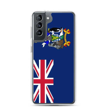 Coque téléphone drapeau de la géorgie du sud-et-les îles sandwich du sud - pixelforma