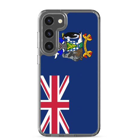 Coque téléphone drapeau de la géorgie du sud-et-les îles sandwich du sud - pixelforma
