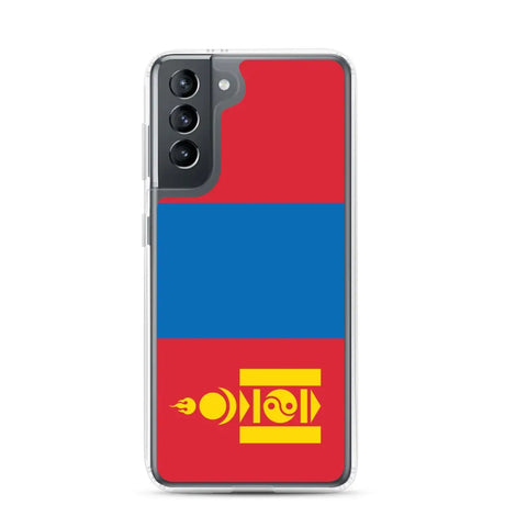 Coque téléphone drapeau de la mongolie - pixelforma
