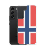 Coque téléphone drapeau de la norvège - pixelforma
