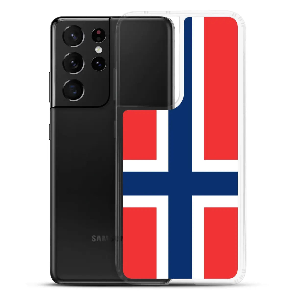 Coque téléphone drapeau de la norvège - pixelforma