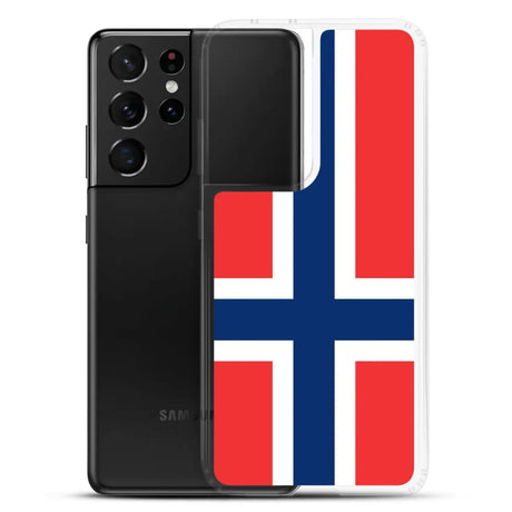 Coque téléphone drapeau de la norvège - pixelforma