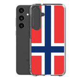 Coque téléphone drapeau de la norvège - pixelforma