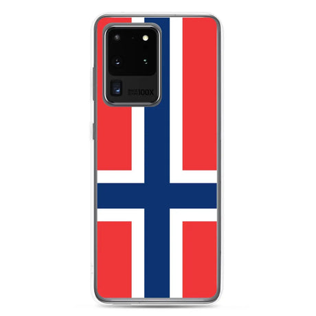 Coque téléphone drapeau de la norvège - pixelforma