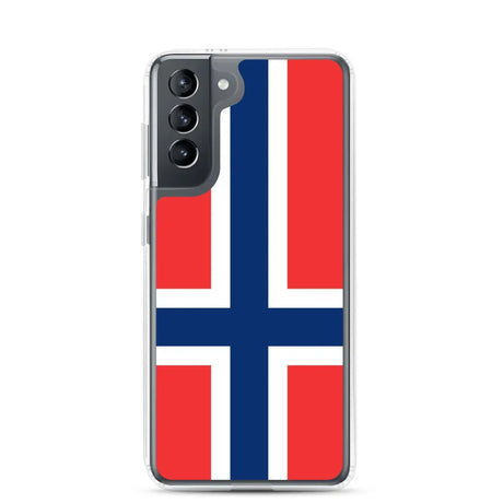 Coque téléphone drapeau de la norvège - pixelforma