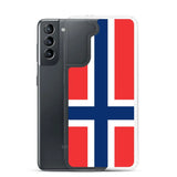Coque téléphone drapeau de la norvège - pixelforma